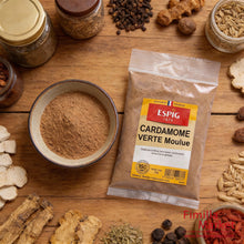 Charger l'image dans la galerie, Cardamome Verte Moulue 50g – Épice Fine & Aromatique pour Cuisine, Desserts & Infusions | ESPIG